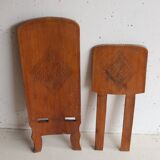 Child's folding chair carved – traditional wooden craftsmanship