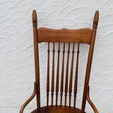 Vintage high chair from the 1960s in solid wood, chic country style.