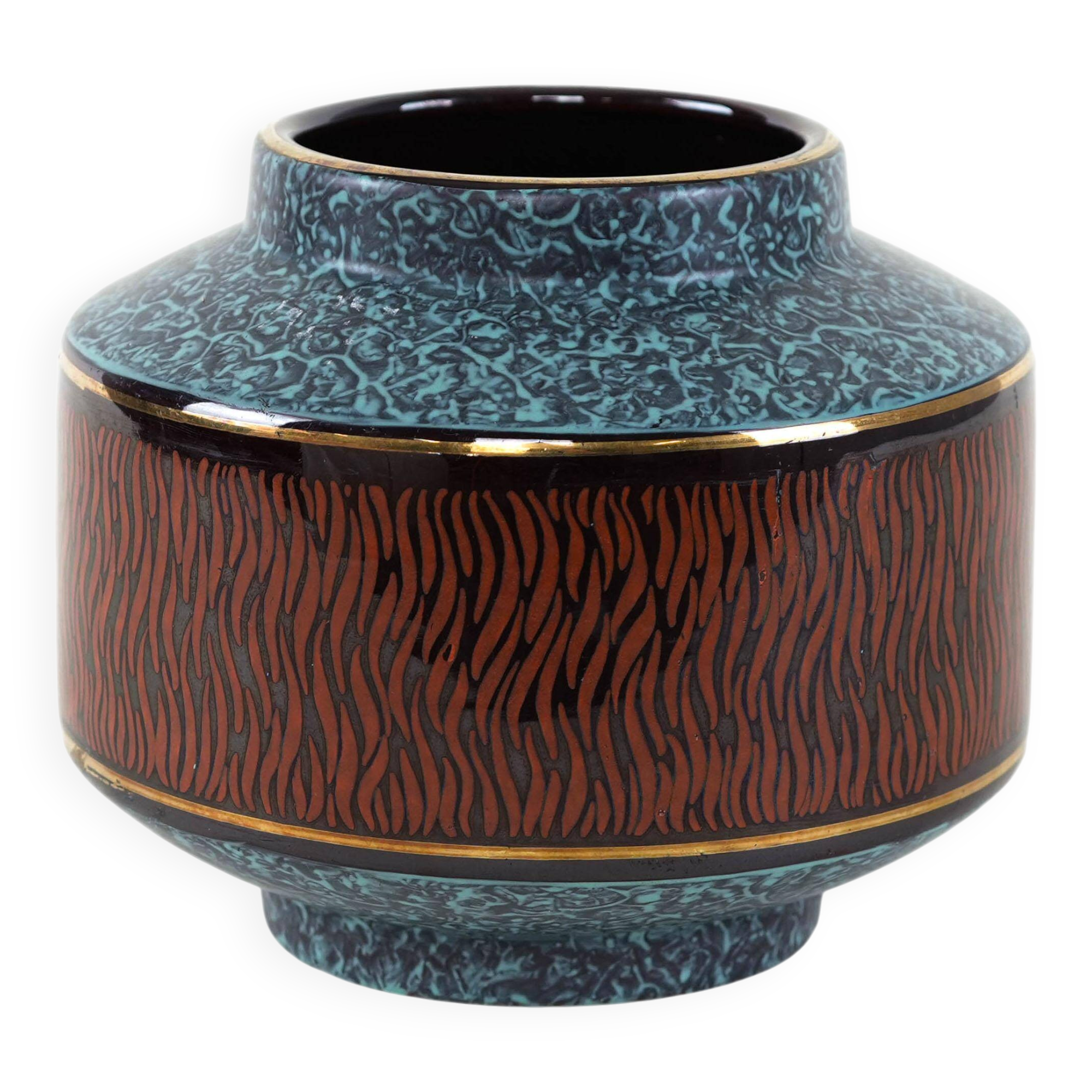 Vase en céramique, design allemand, années 1960, fabriqué en Allemagne de l'Ouest
