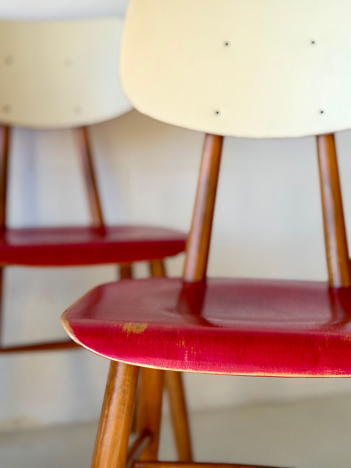 Dining Red Chairs by TON, 1960’