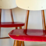 Dining Red Chairs by TON, 1960’
