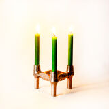 BMF Combi Leuchter Chrome Mid Century Modern Brutalist Modular Candle Holder