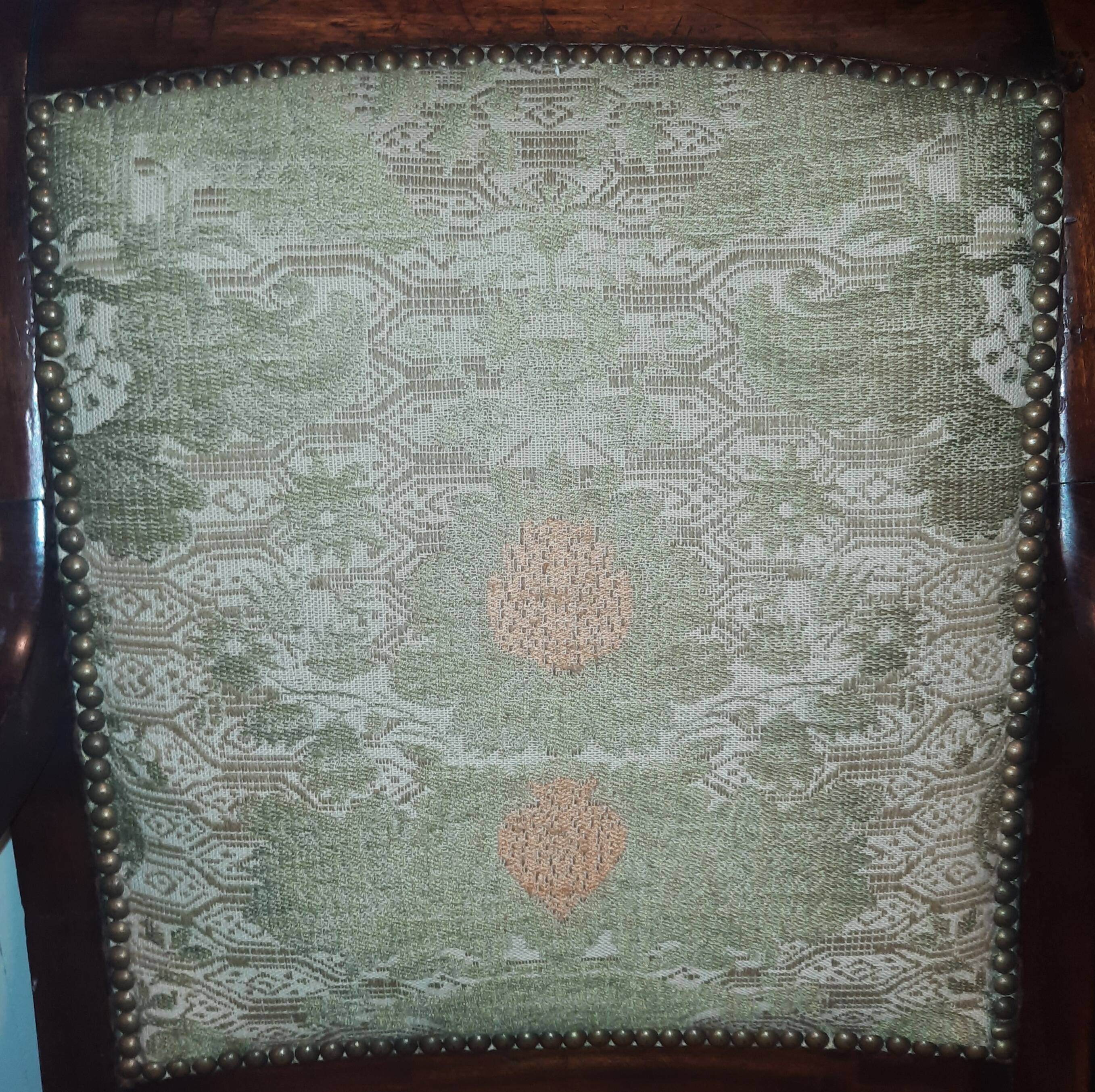 Pair of restoration mahogany armchairs