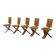Set of 5 solid oak chairs by Seltz Manufacture 1970's