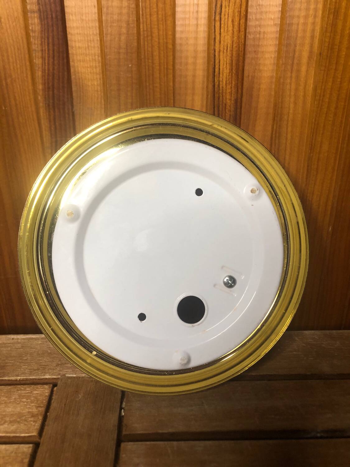 Old molded glass ceiling light + vintage gold contour