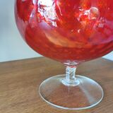 Vintage red tulip vase