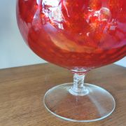 Vase tulipe vintage rouge