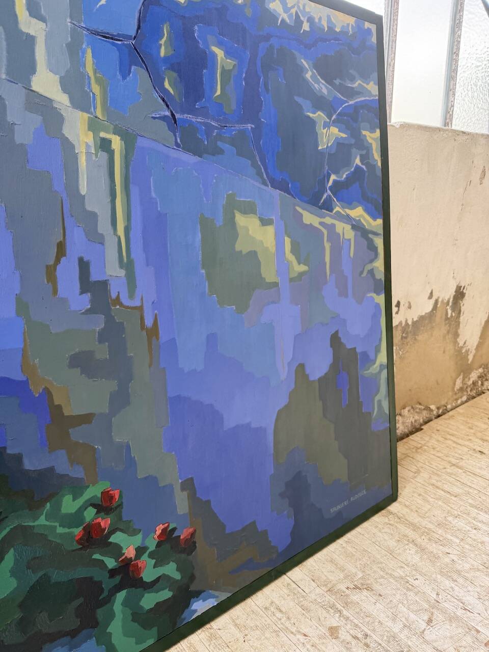 Saunière Audouze XL blue jar painting