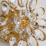 Sconce in gilded brass in the shape of a flower by Palwa, Germany, 1970s.