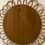 Rattan flower mirror