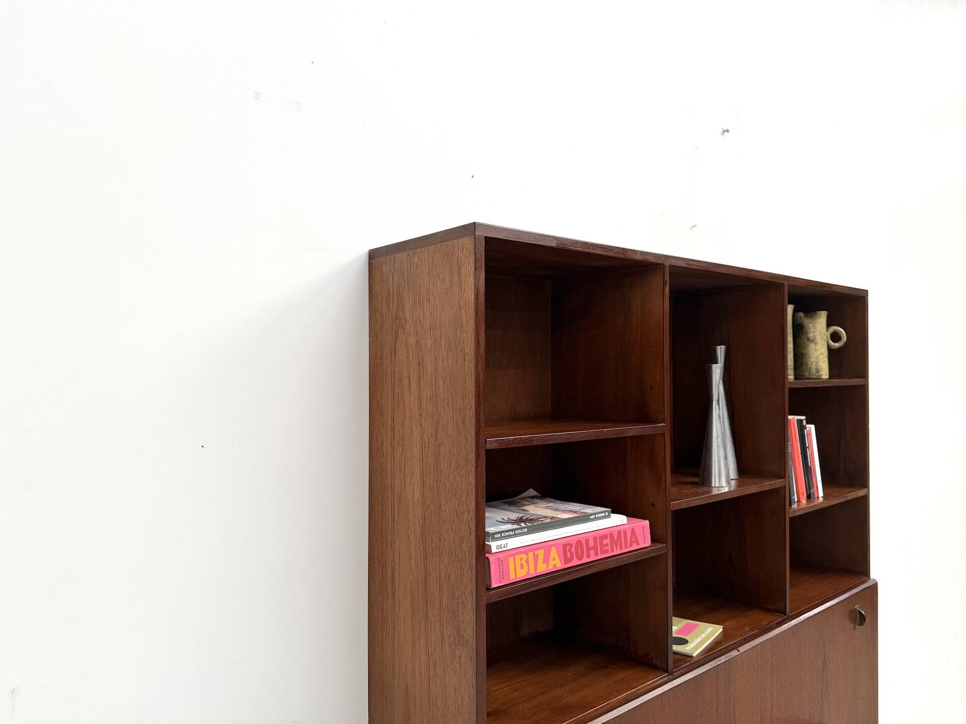 Teak and brass bookshelf designed by Peter Løvig Nielsen, CI.