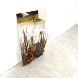 Sculpted copper mirror by Daniel D'haeseleer, 1970s