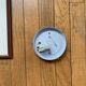Vintage 1970s clear glass wall/ceiling light