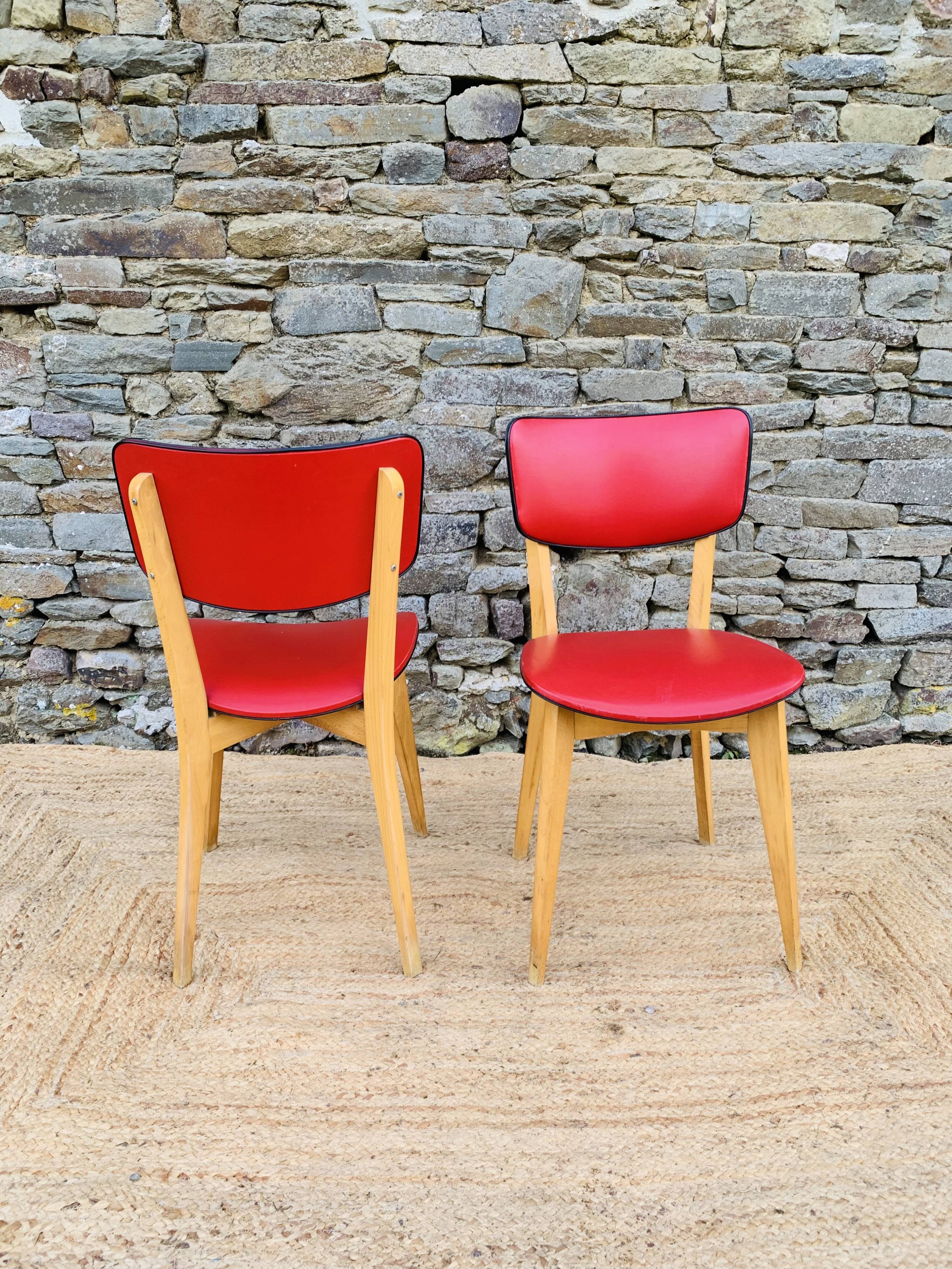 Pair of red chairs