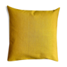 Coussin en toile cirée jaune 40 cm