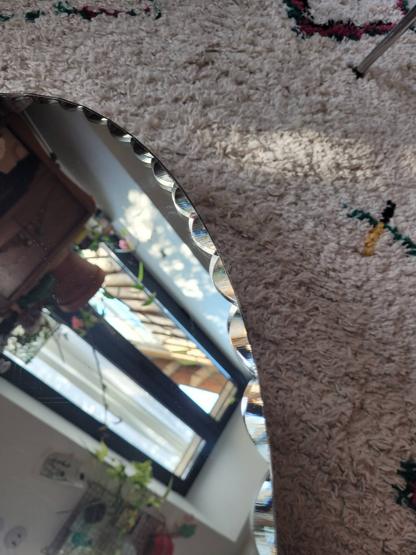 Miroir ovale biseauté à poser