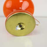 All Glass Orange Table Lamp by Valasske Mezirici, 1970s