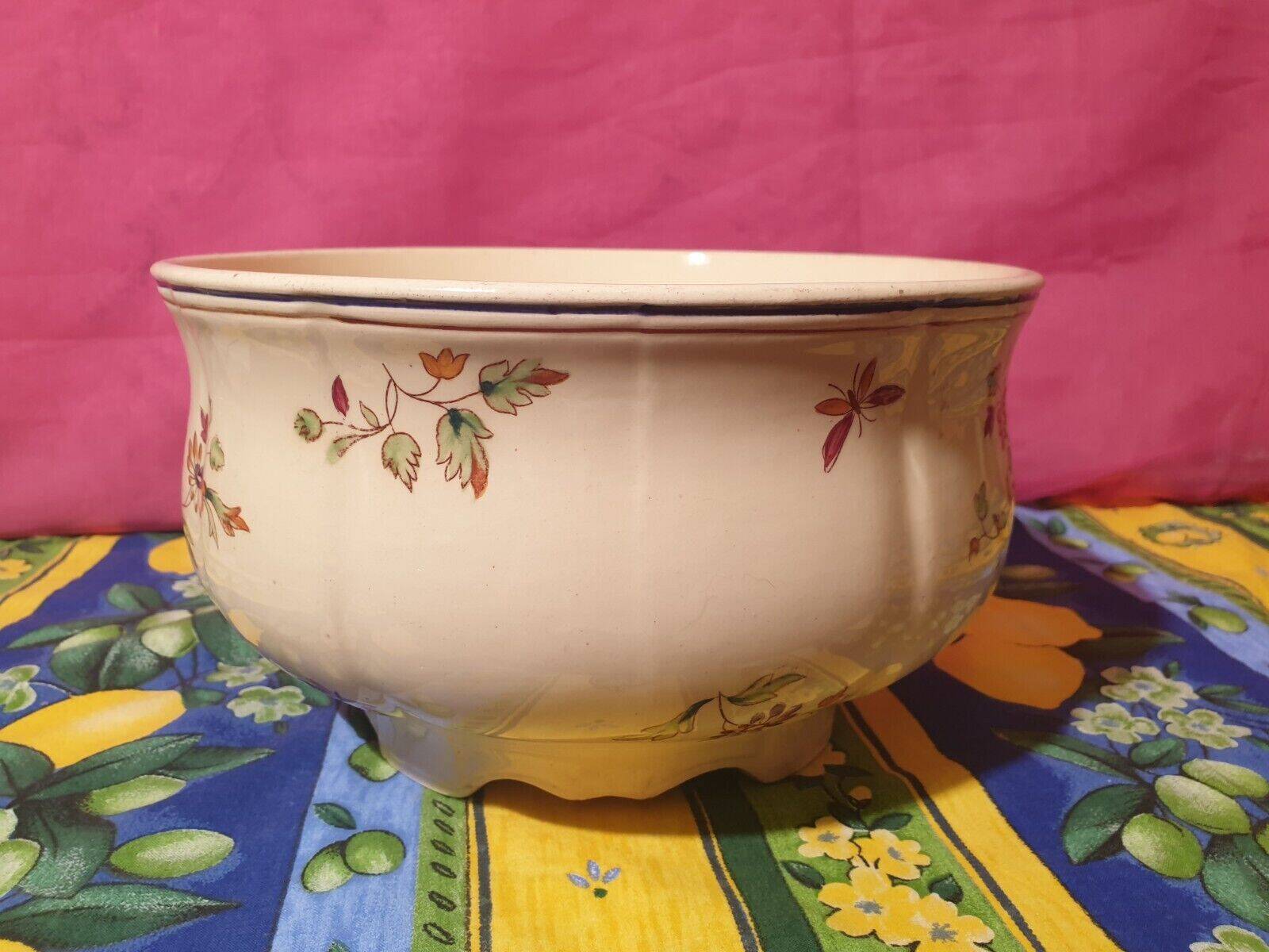 Old earthenware salad bowl Longchamp Moustiers