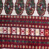 Handmade vintage Uzbek Bukhara rug 77cm x 128cm 1960s - 1С1175