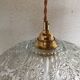 Vintage chiseled glass pendant light