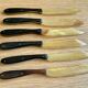 Set of 6 all-ivory knives