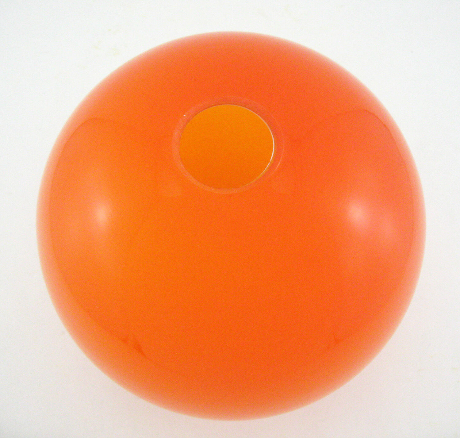 Orange opalin glass globe suspension - vintage 70s