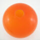 Orange opalin glass globe suspension - vintage 70s