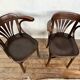 ✨ Set of 4 vintage curved wood armchairs – Timeless elegance