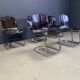 Vintage dining chairs by Willy Rizzo for Cidue, set of 5, 1970s