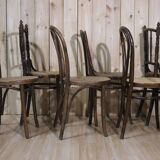 Set of 6 mismatched bistro chairs