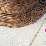 Wicker basket armchairs