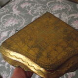 Golden wood corner console