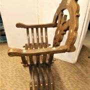 Old Syrian ethic armchair wood and mother-of-pearl