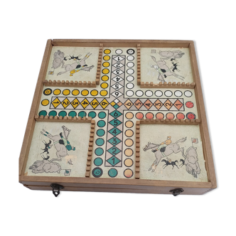 Jeu de l 'oie années 60/70, petits chevaux, dame