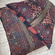 Pair of vintage XXL Kilim cushions