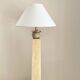 Alabaster lamp, 2M braided fabric cable, cotton shade