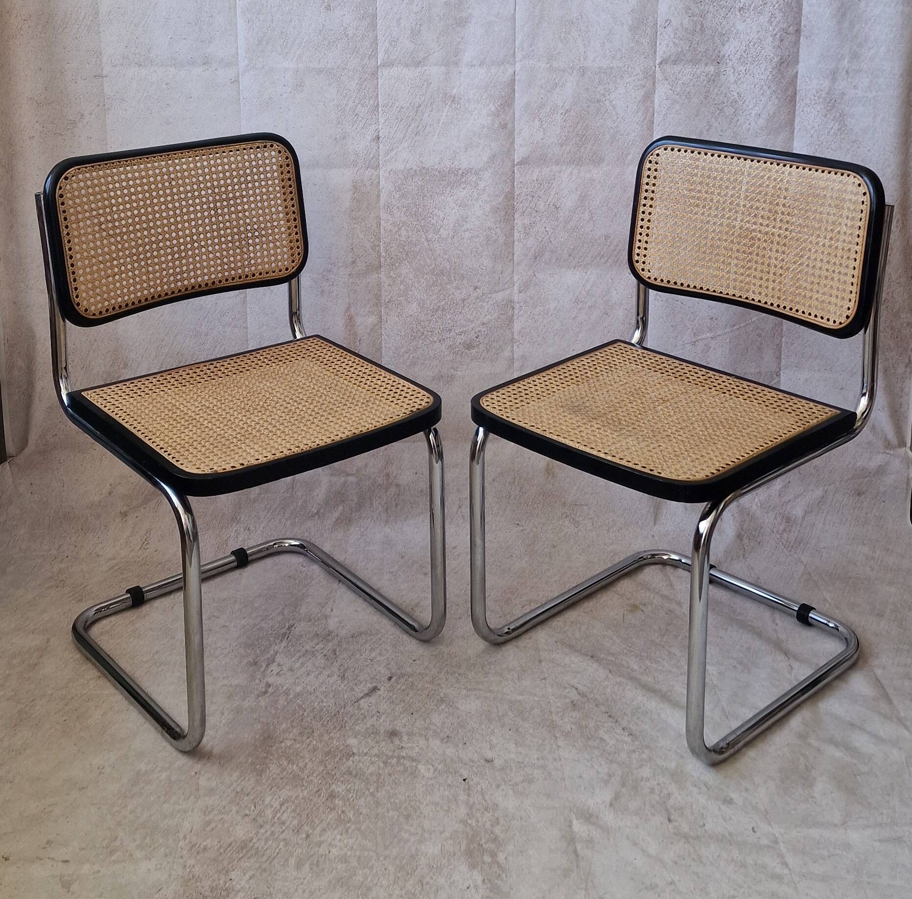 Paire de chaises Marcel Breuer Cesca B32