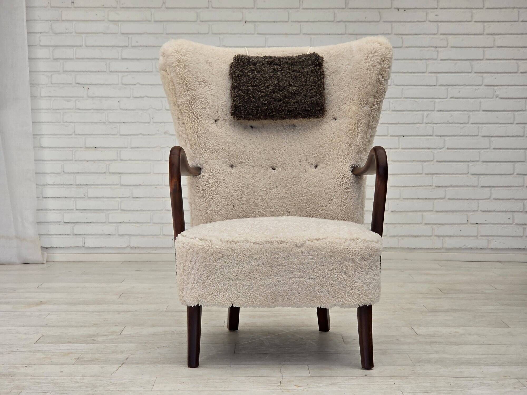 1960s, Danish design by A. Christensen for Slagelse Møbelværk, sheepskin.