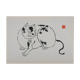 Mokuchu URUSHIBARA: Japanese print, The Cat, Signed woodblock print