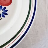 Large spring plate model. Choisy Le Roi earthenware