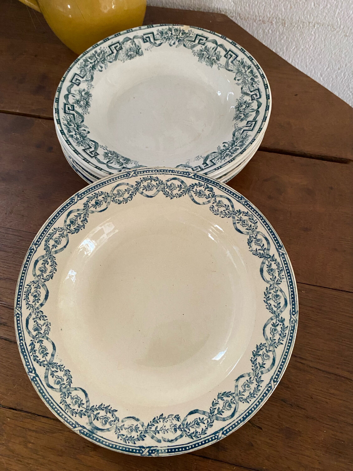 Iron earth soup plates from Moulin des Loups and Salins.