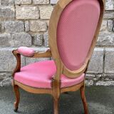 Louis Philippe medallion armchair, vintage, late 19th century, early 20th century.