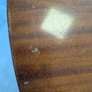 Vintage German round coffee table in sun veneer – W. Germany, an
