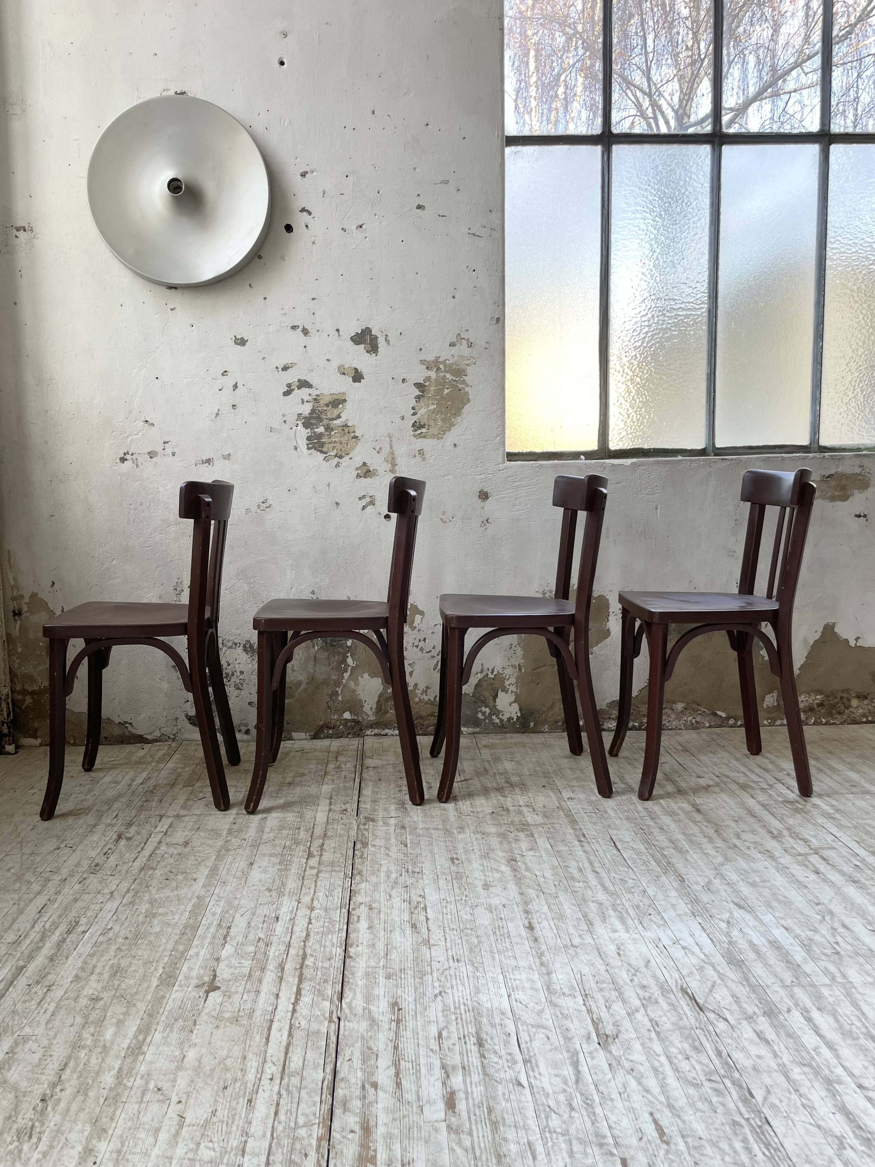 Set of 4 Baumann bistro chairs