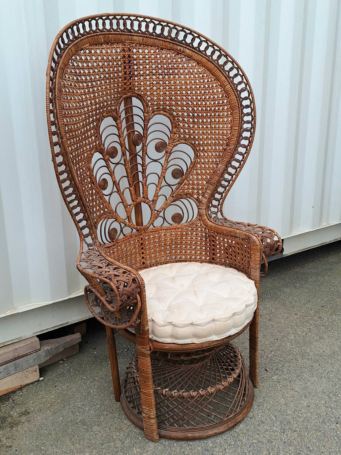 Emmanuelle armchair in Peacock rattan