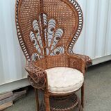Emmanuelle armchair in Peacock rattan
