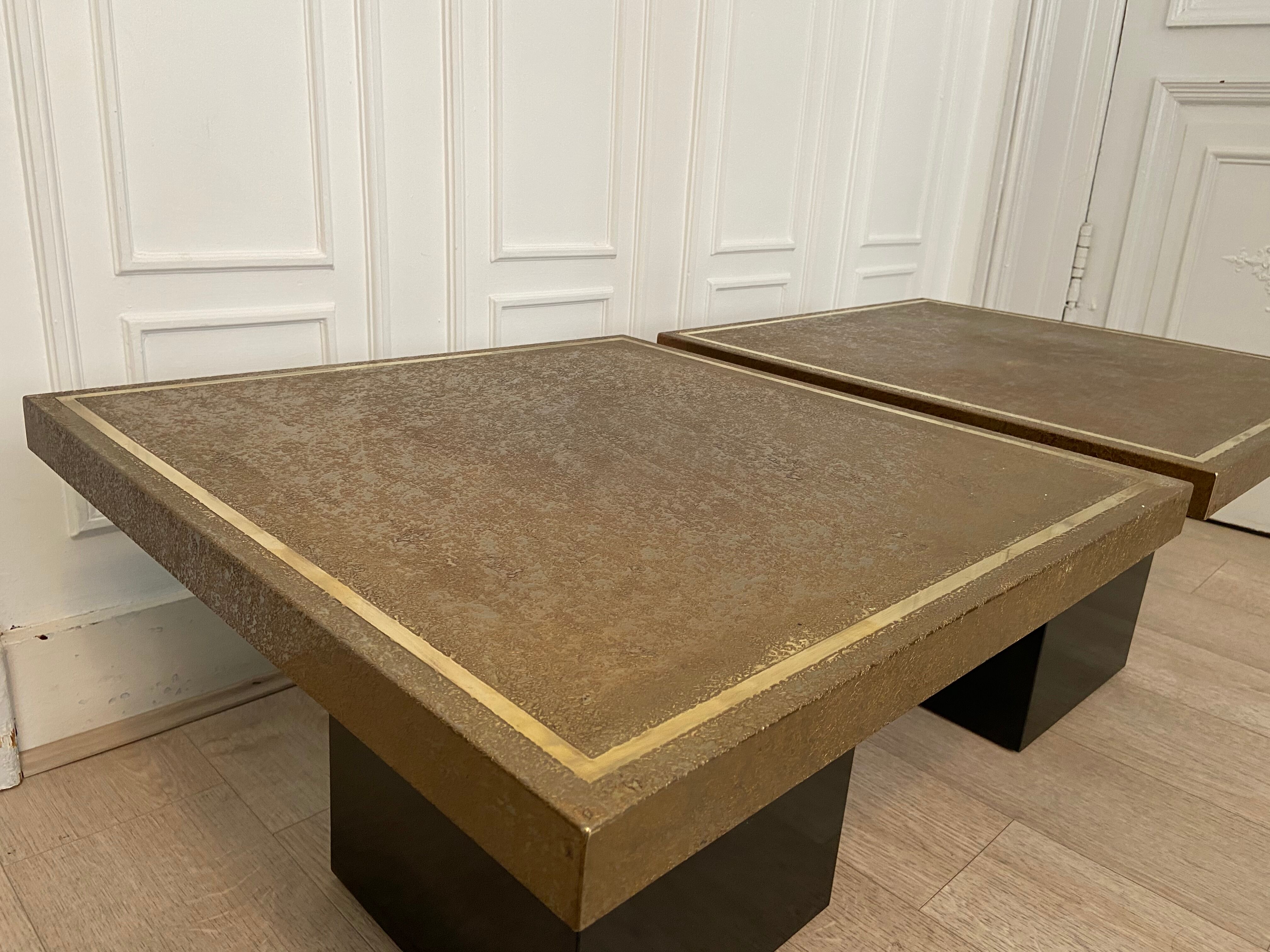 Pair of side tables Lova Creation, Belgium, 1970