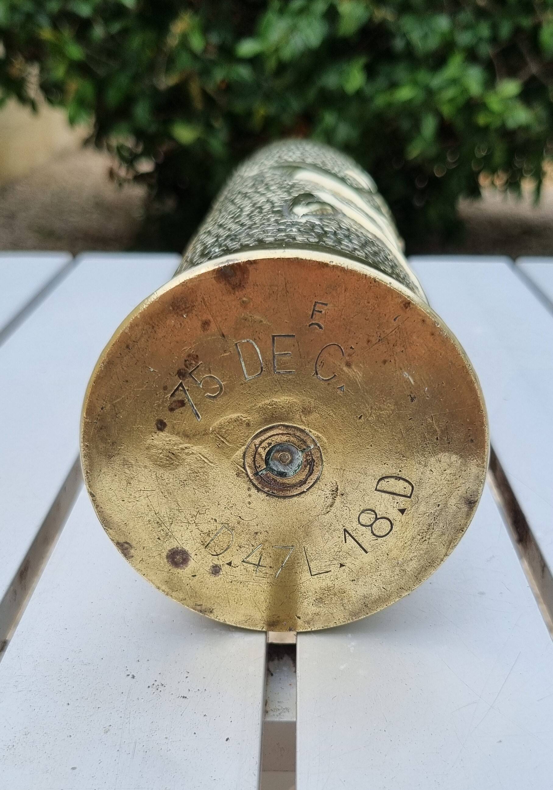 Brass vase World War I 1914-1918