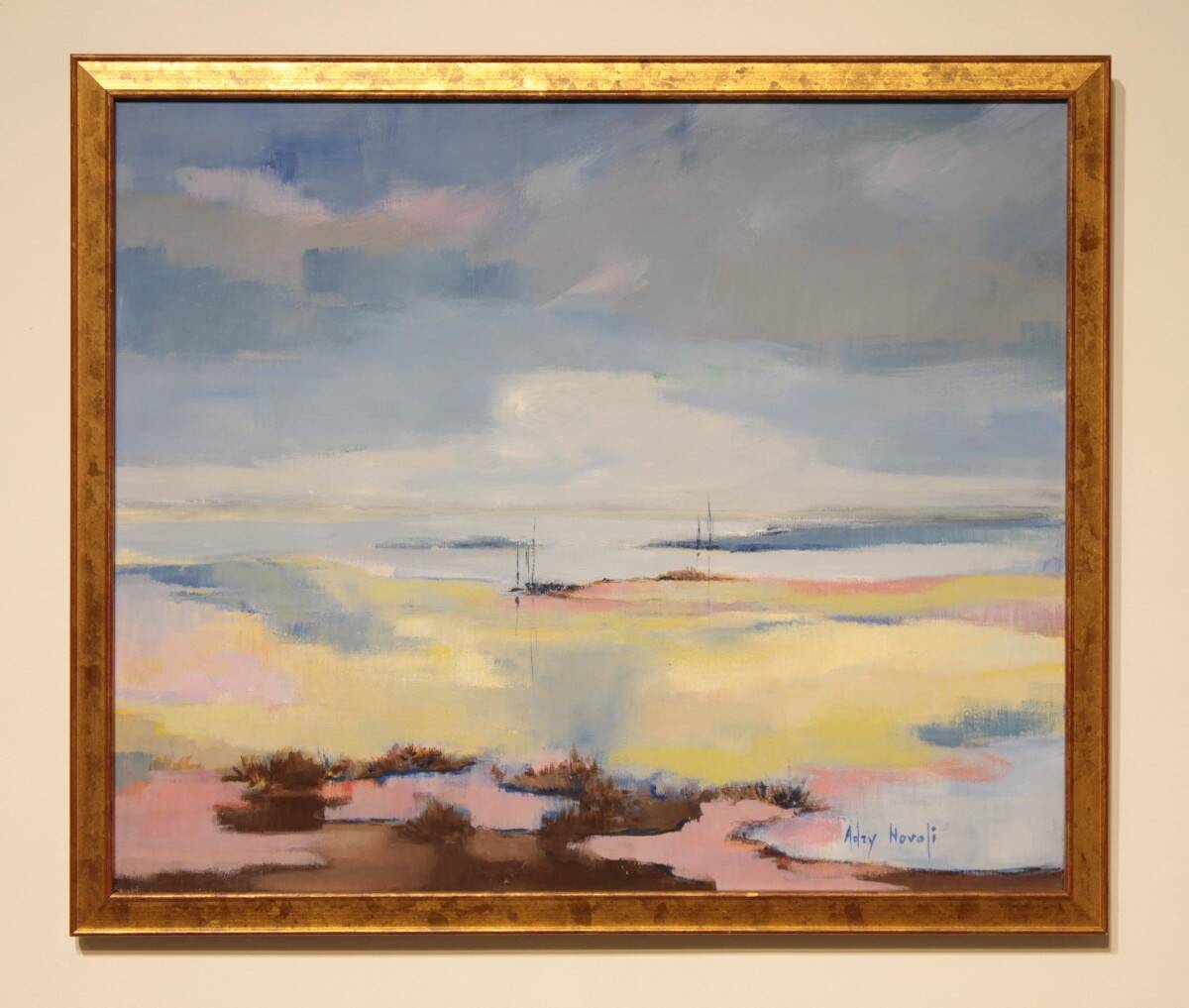 Oil painting on canvas "Evening Depth" by Adry Novoli