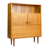 Vintage teak highboard cabinet shelf 70s Danish design